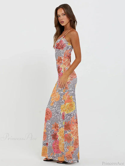 Leopard Print Slim Bodycon Vacation Dress