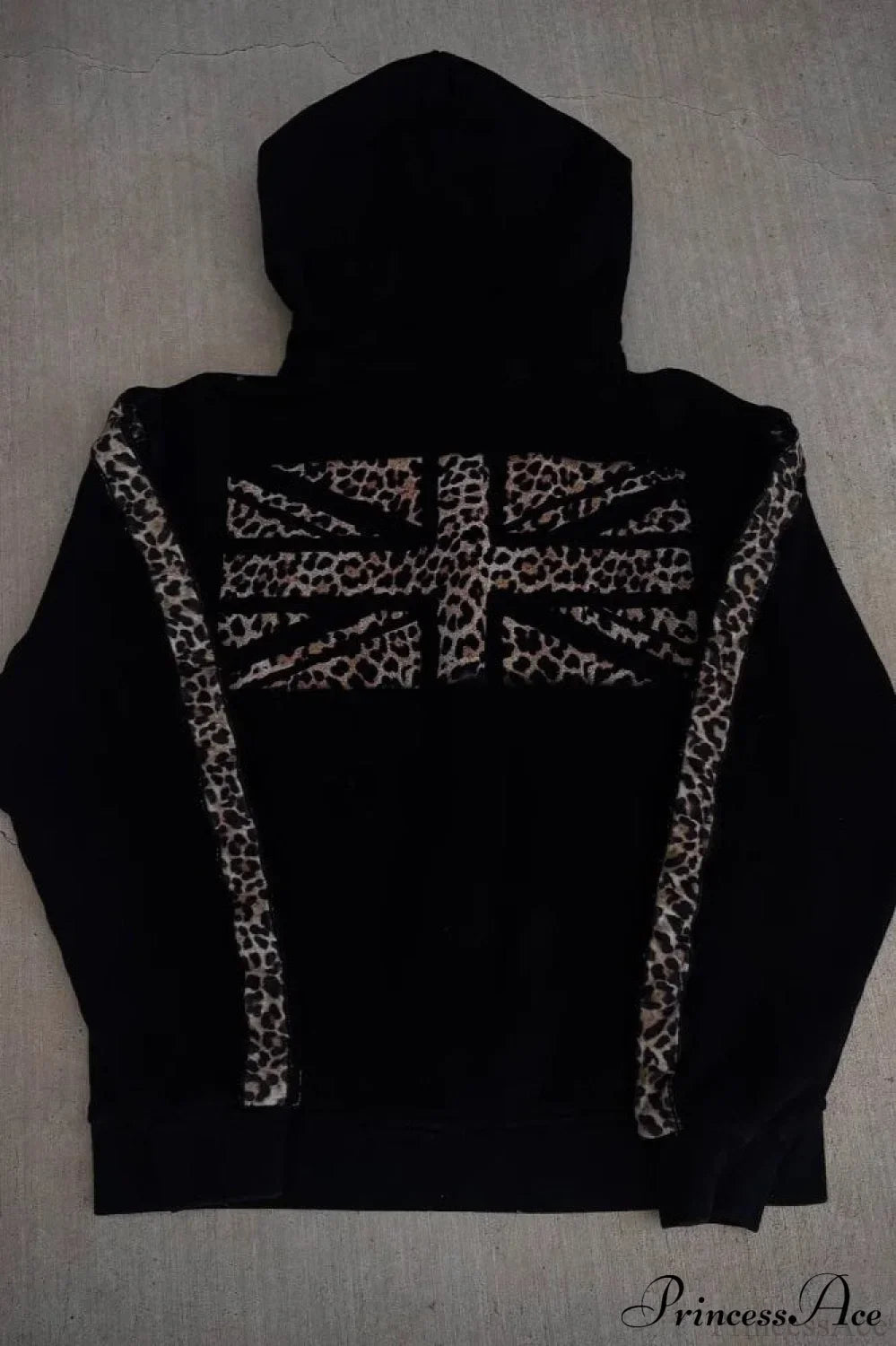 Leopard Print Y2K Street Zip-Up Hoodie