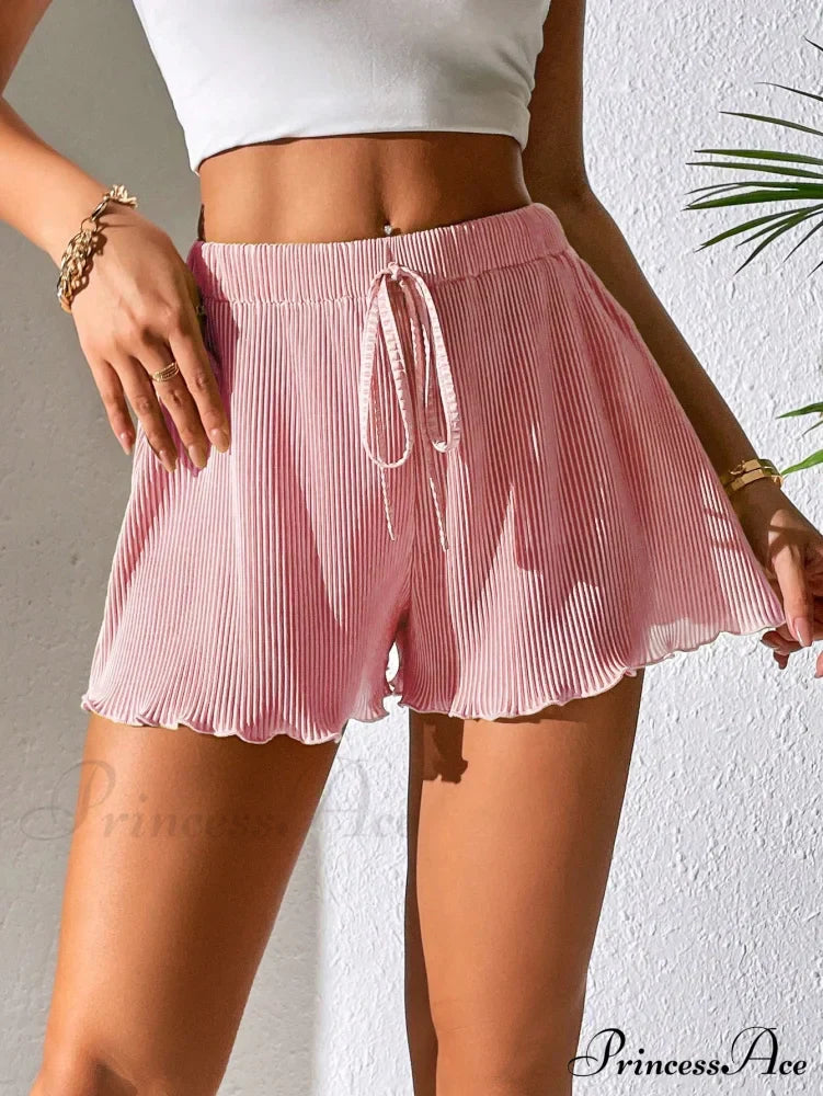 Lettuce Trim Knot Front Lettuce Trim Shorts