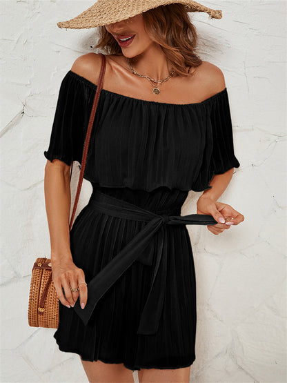 One-shoulder Mesh Jumpsuits