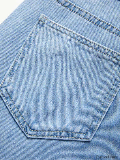 Light Wash Denim Boyfriend Jeans