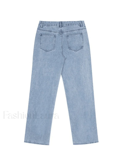 Light Wash Denim Boyfriend Jeans