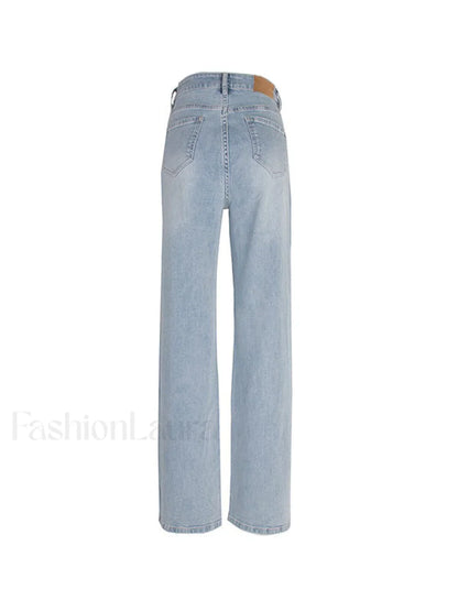 Light Wash Straight Boyfriend Jeans