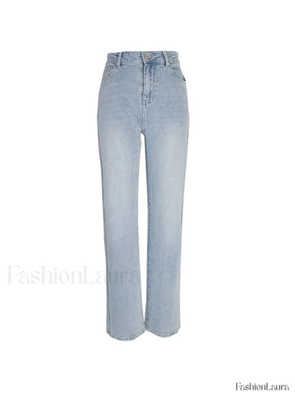 Light Wash Straight Boyfriend Jeans