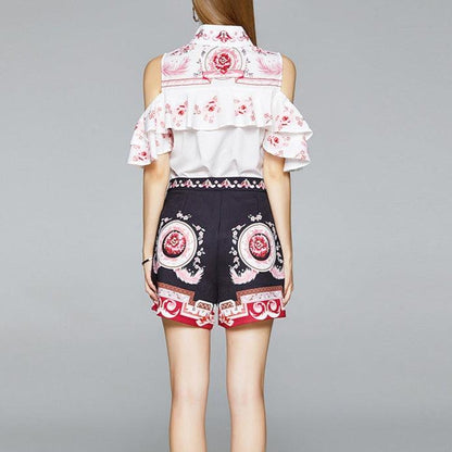 KittenAlarm - Loda Cold Shoulder Top & Mini Short Set