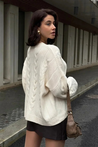 Loose Solid Lazy Casual Crewneck Sweater