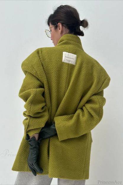 Loose Wool Blazer Warm Versatile Coat