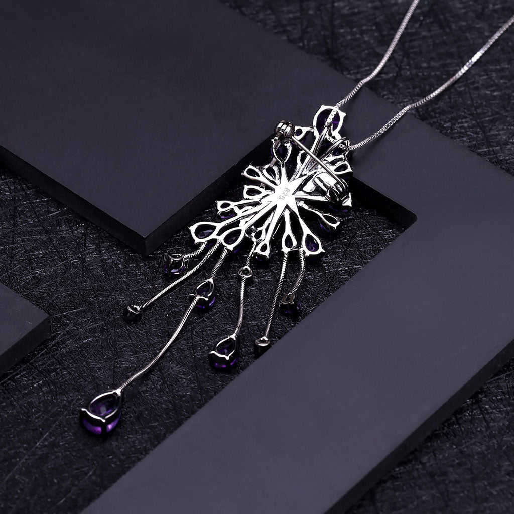 Luxury Green Nano Emerald Amethyst Pendant Necklace