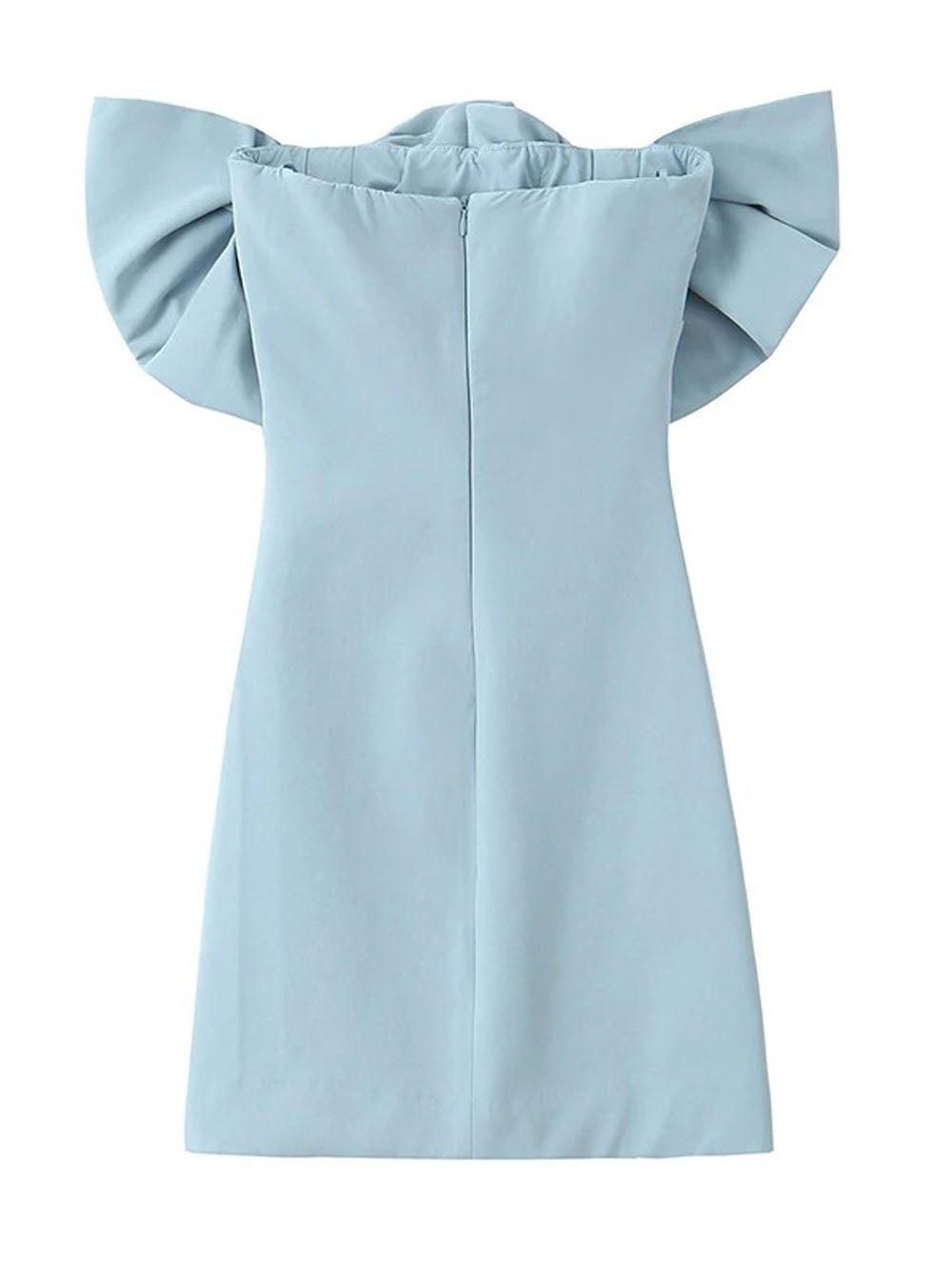 Off Shoulder Oversized Bow Detail Bodycon Mini Dress