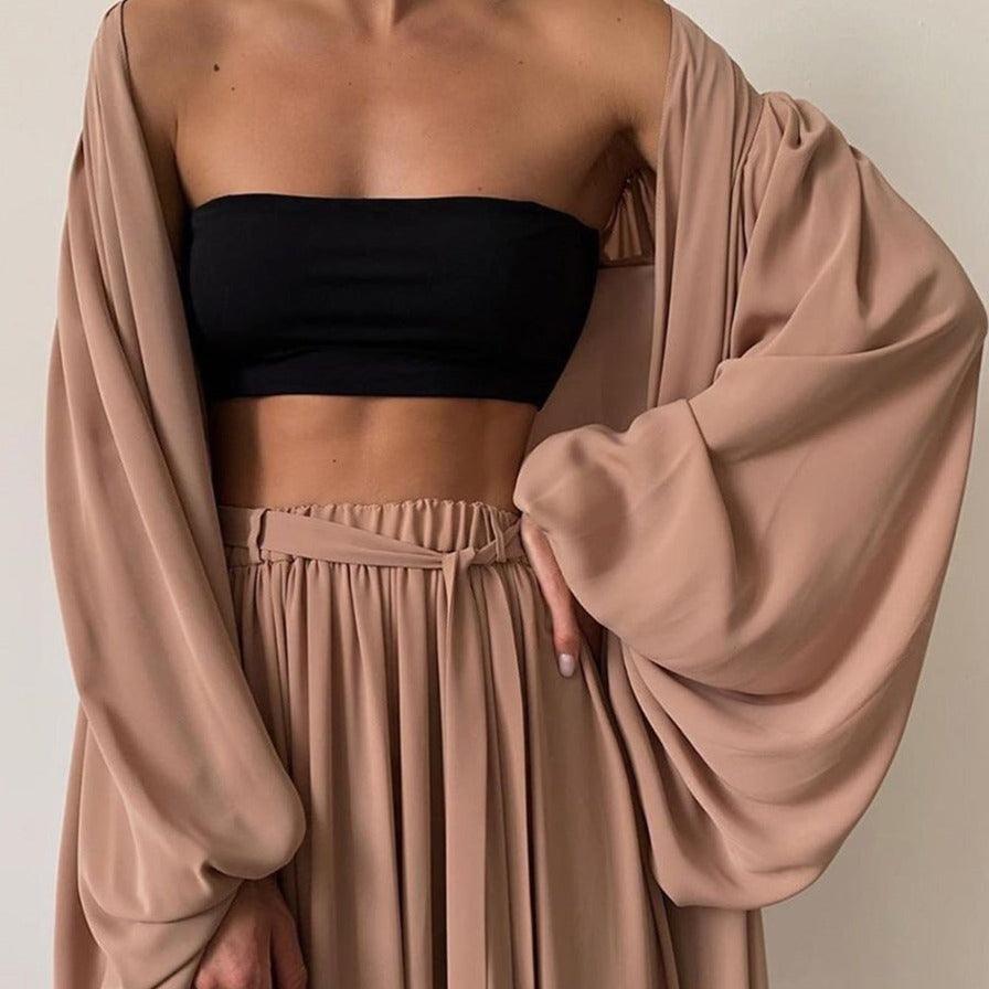 KittenAlarm - Maci Loose Wide Pants 3-piece Pants Set