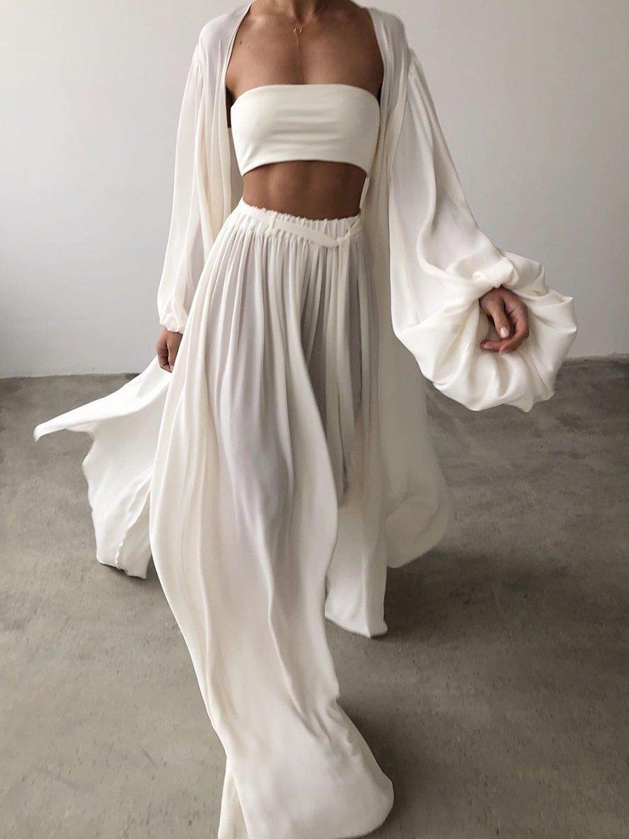 KittenAlarm - Maci Loose Wide Pants 3-piece Pants Set