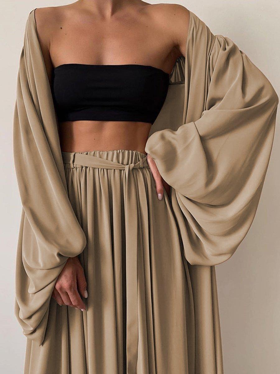 KittenAlarm - Maci Loose Wide Pants 3-piece Pants Set