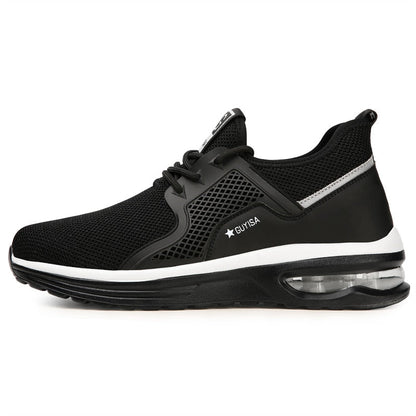 Women's Black Non-Slip Athletic Sneakers – Steel Toe Safety Work Trainers