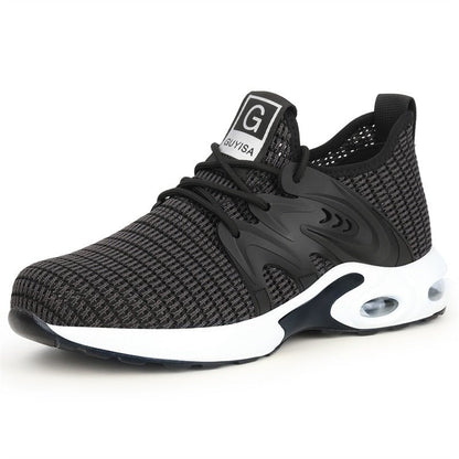 Women's Black Non-Slip Athletic Sneakers – Steel Toe Safety Work Trainers