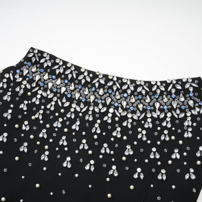 Melisande black embellished mini dress