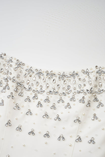 Zirana White Diamond Maxi Dress