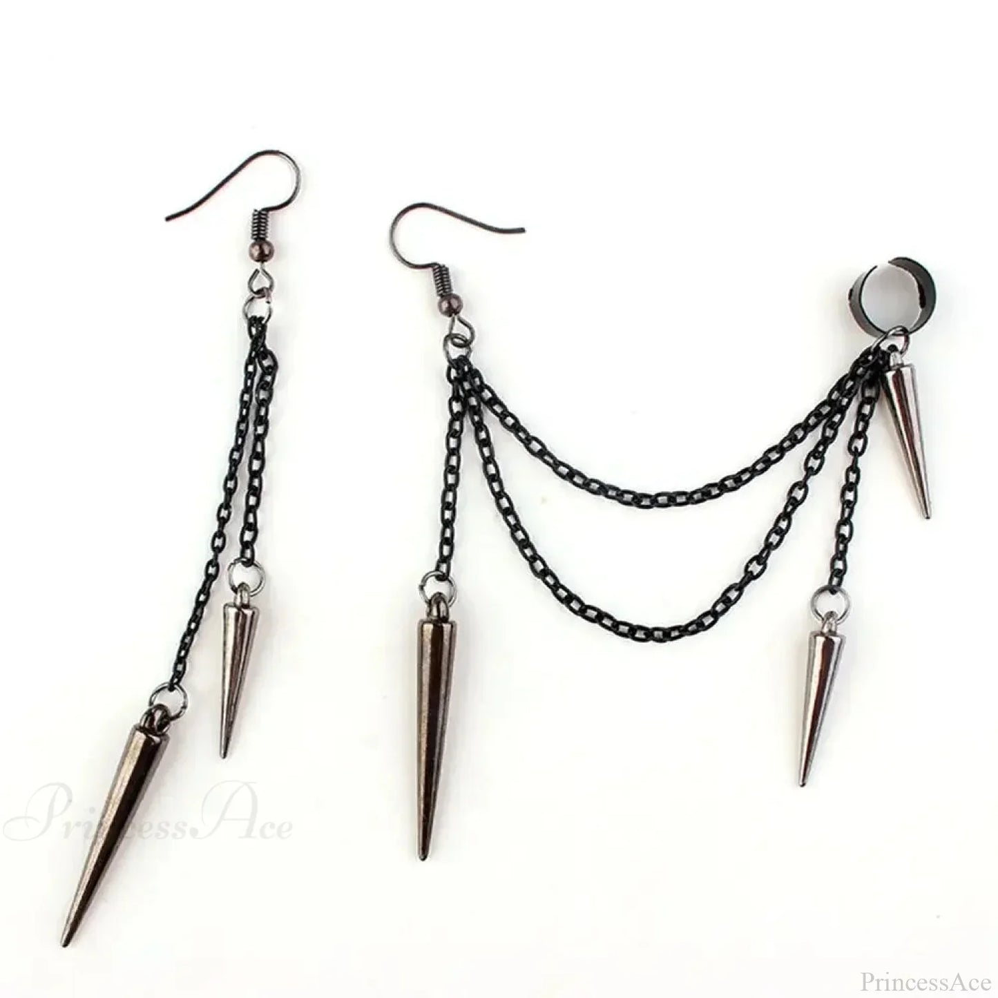 Men Rebellious Cross Stars Stainless Steel Earring