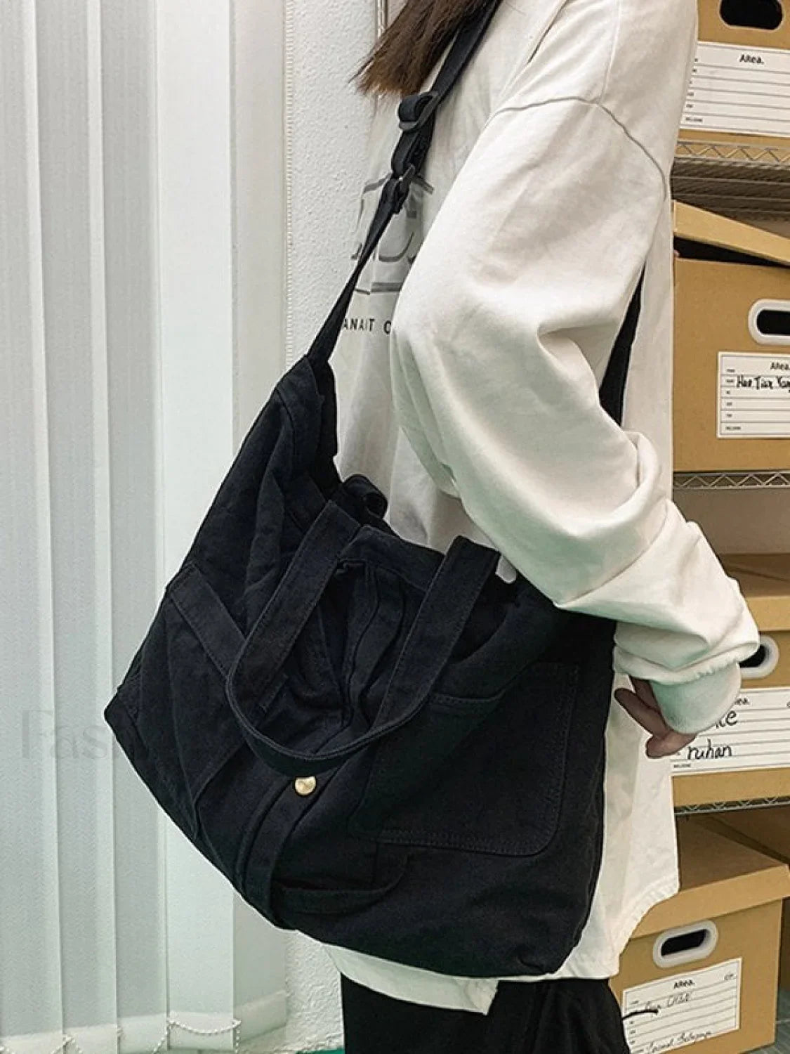Men's Cargo Pocket Patched Straight Leg Jeans