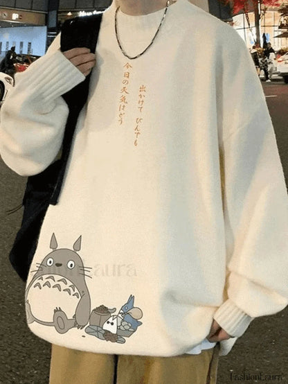 Men's Cartoon Long Sleeve Knit Sweater