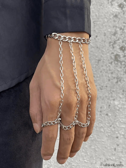 Men's Chain Detail Mittens Ring