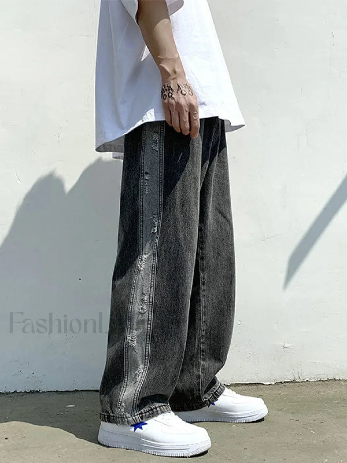 Men's Colorblock Straight Jeans