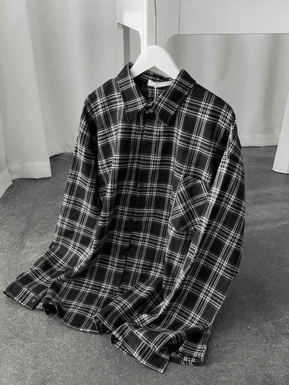 Men's Long Sleeve Checkered Button Shirt