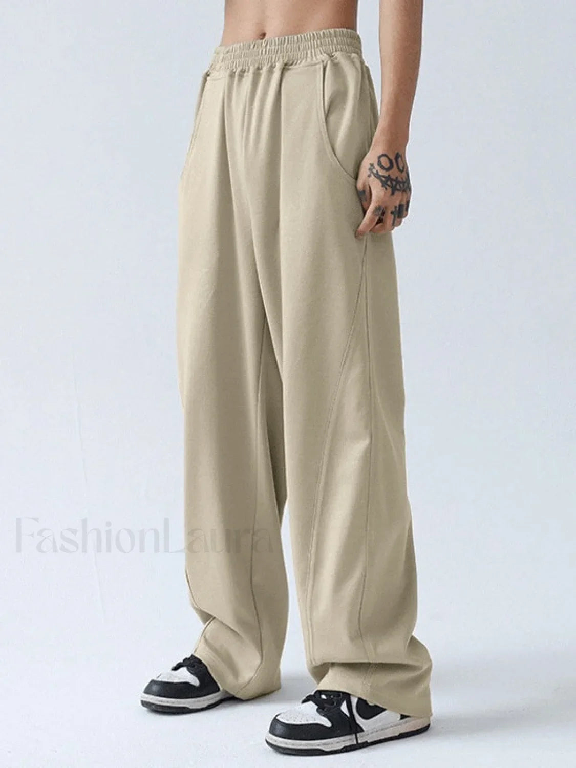 Men's Paneled Loose Casual Pants