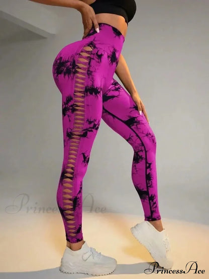 Mesh Out High Waist Push Up Yoga Gym Legging