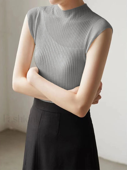 Mesh Patchwork Graceful Sleeveless Top
