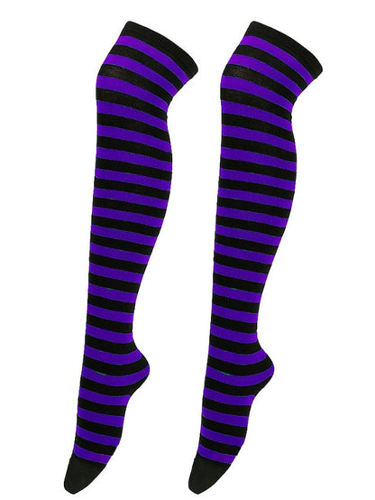 Socks stockings ladies Japanese striped knee socks thigh socks COSPLAY anime socks for Women