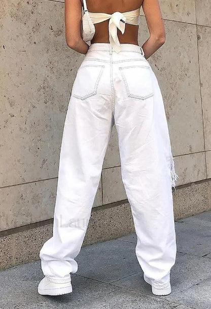 Mid Rise Extra Ripped Jeans