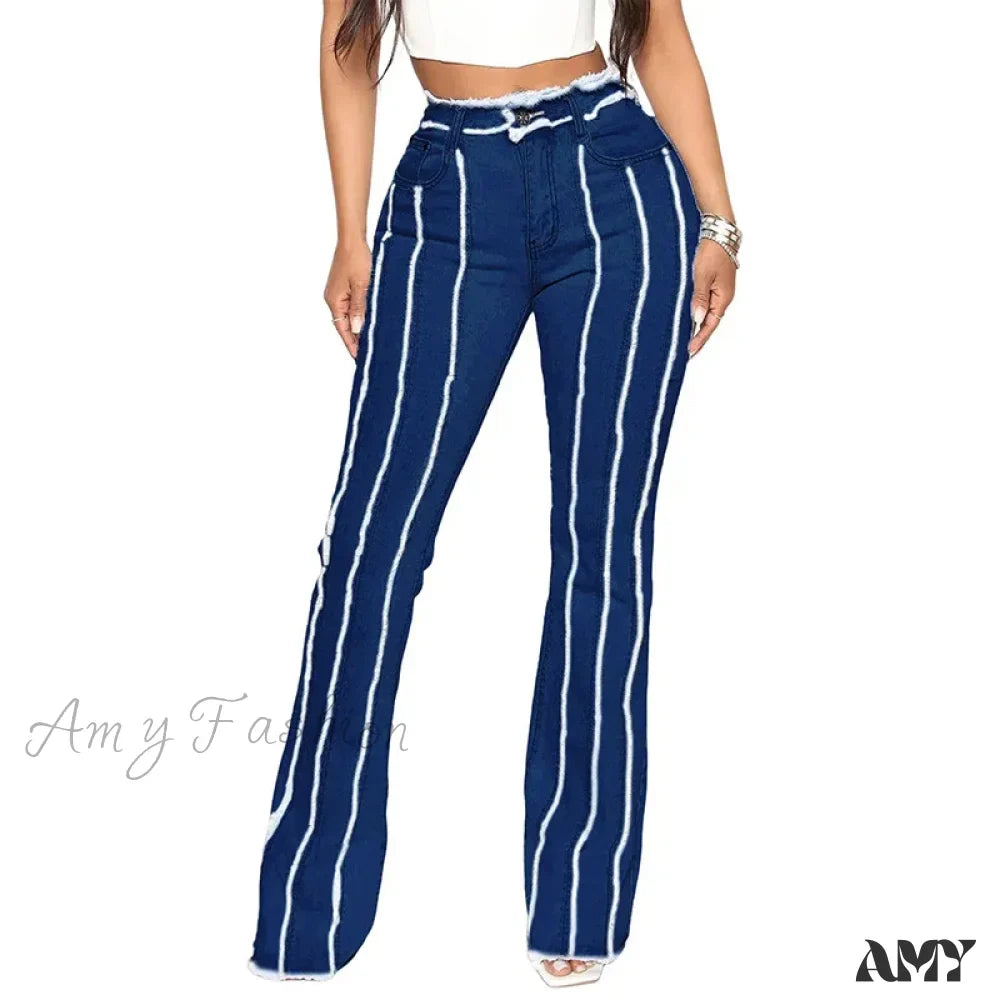 Mid Waist Flare Slim Fit Ankle Length Flat Pockets Solid Color Streetwear Wide Leg Jean