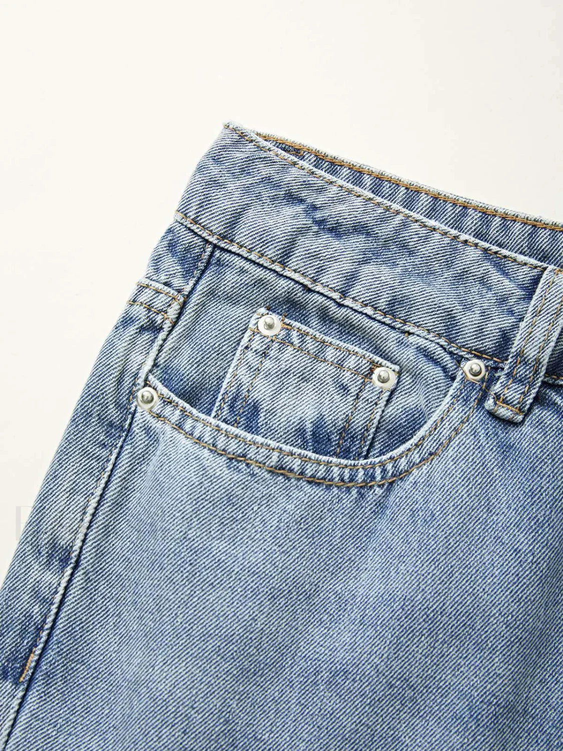 Mid Waist Washed Boyfriend Jeans
