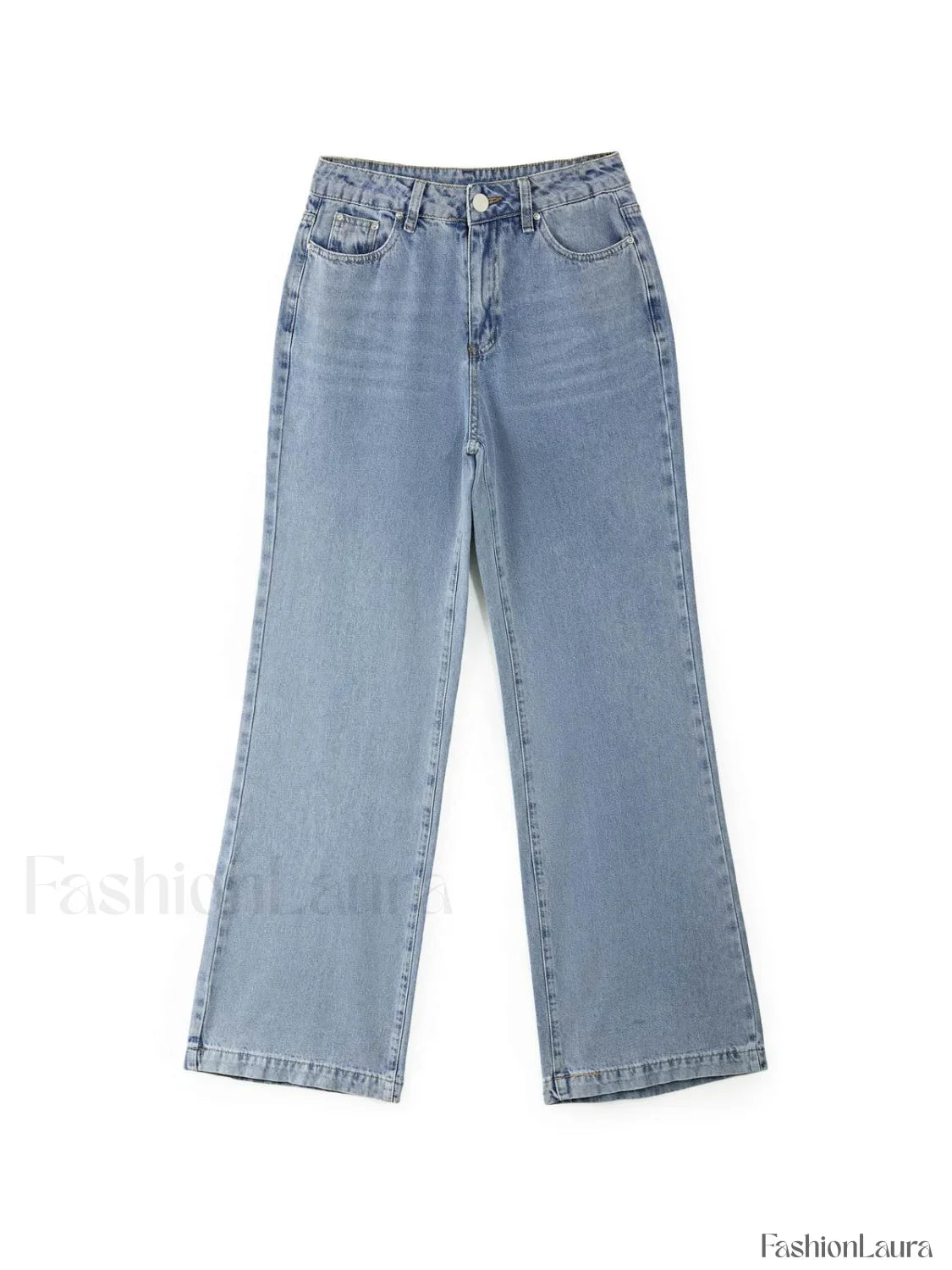 Mid Waist Washed Boyfriend Jeans