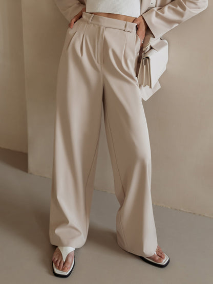 | Tailored Wide-Leg Trousers