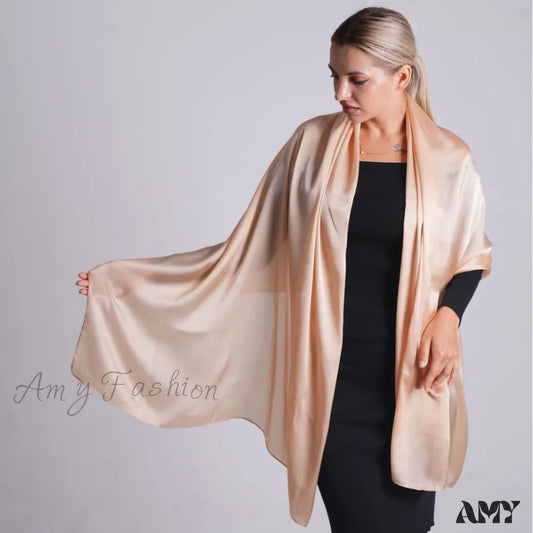 Minimalist Sun Protection Silk Summer Ice Silk Solid High-End Elegant Scarf