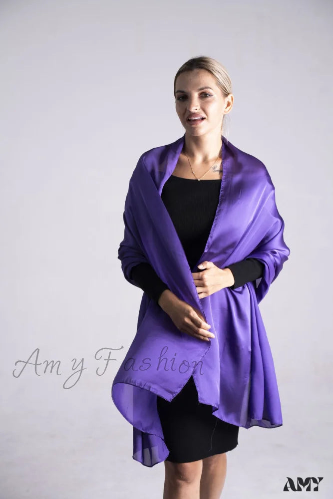 Minimalist Sun Protection Silk Summer Ice Silk Solid High-End Elegant Scarf