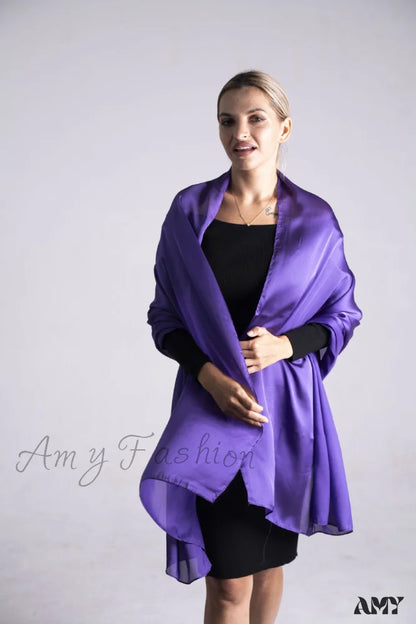 Minimalist Sun Protection Silk Summer Ice Silk Solid High-End Elegant Scarf