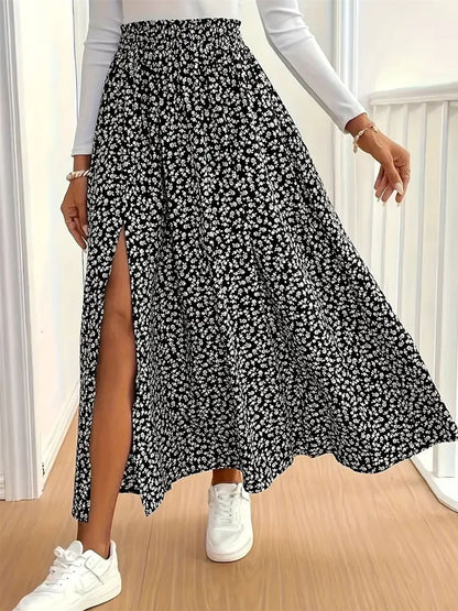 Women's Floral Print Midi Skirt