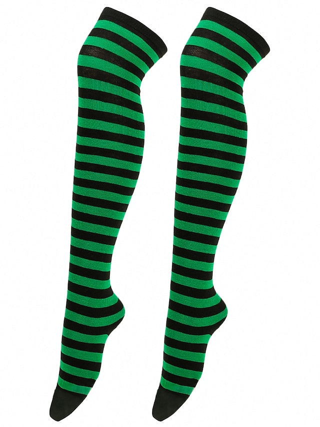 Socks stockings ladies Japanese striped knee socks thigh socks COSPLAY anime socks for Women