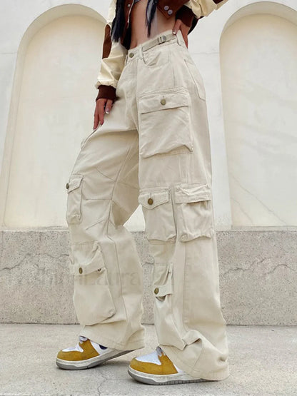 Multi Pockets Vintage Baggy Cargo Jeans