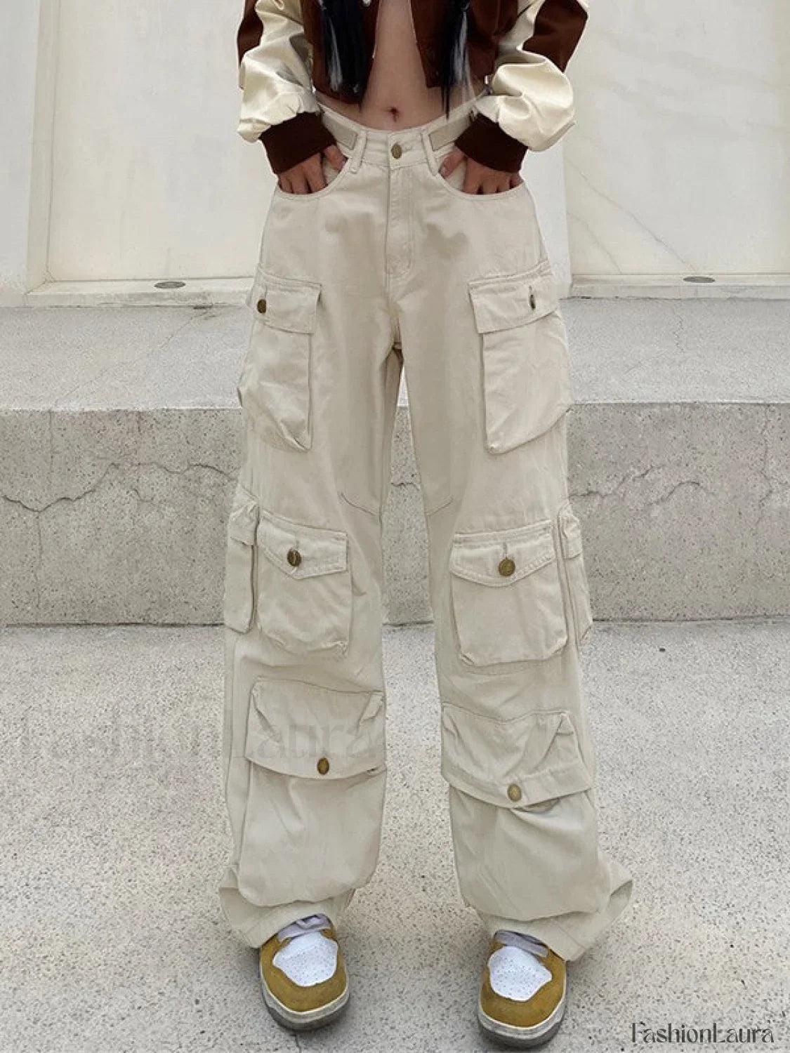 Multi Pockets Vintage Baggy Cargo Jeans