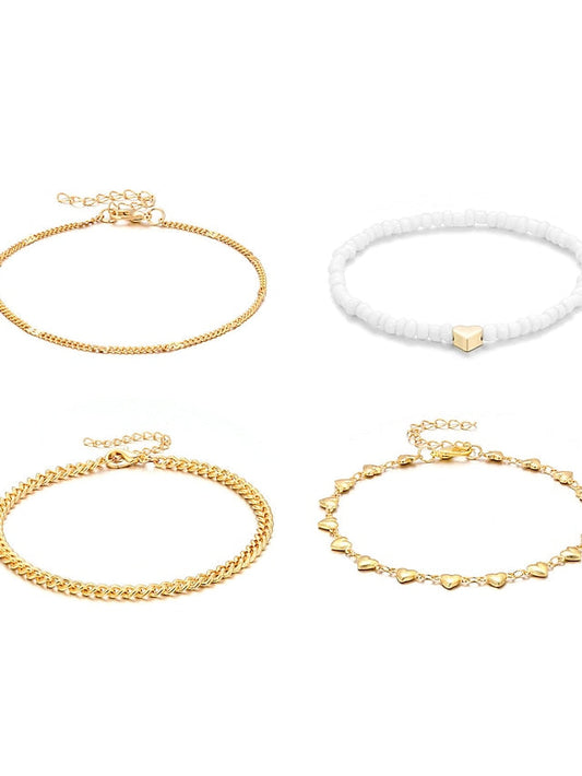 Fashion Outdoor Heart Anklet for Women