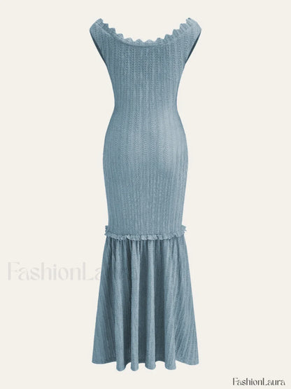 Off-Shoulder Ruffle Detail Dress