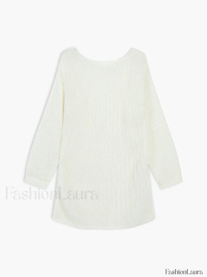 Open Knit Graceful Oversized Sweater