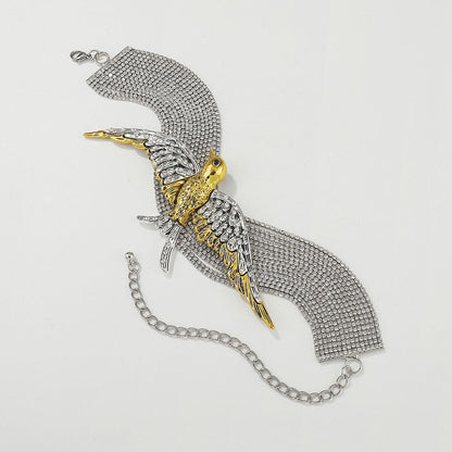 Opulent Crystal Bird Layered Tennis Choker Necklace