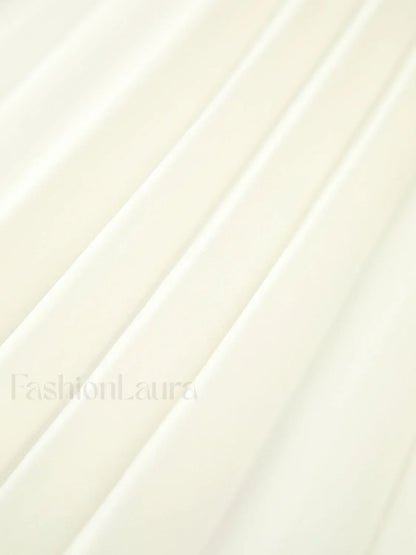 Patchwork Asymmetrical Pleated Buttoned Midi Skirt