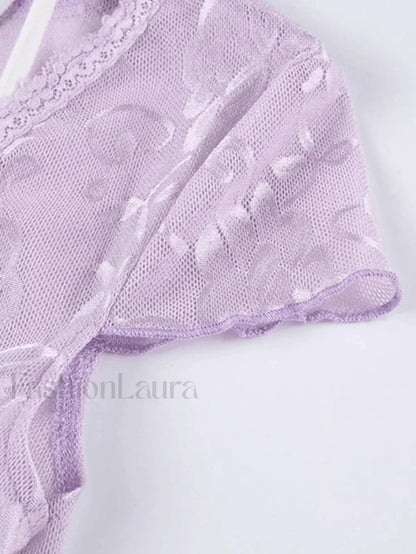 Patchwork Lace Crop Top