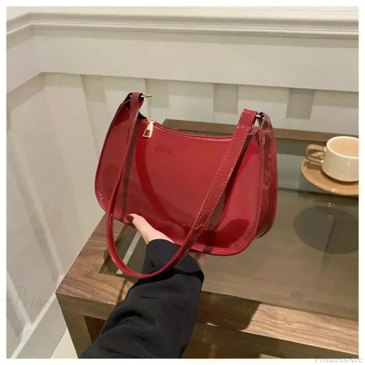 Patent Leather Versatile Fashion Shoulder Bag