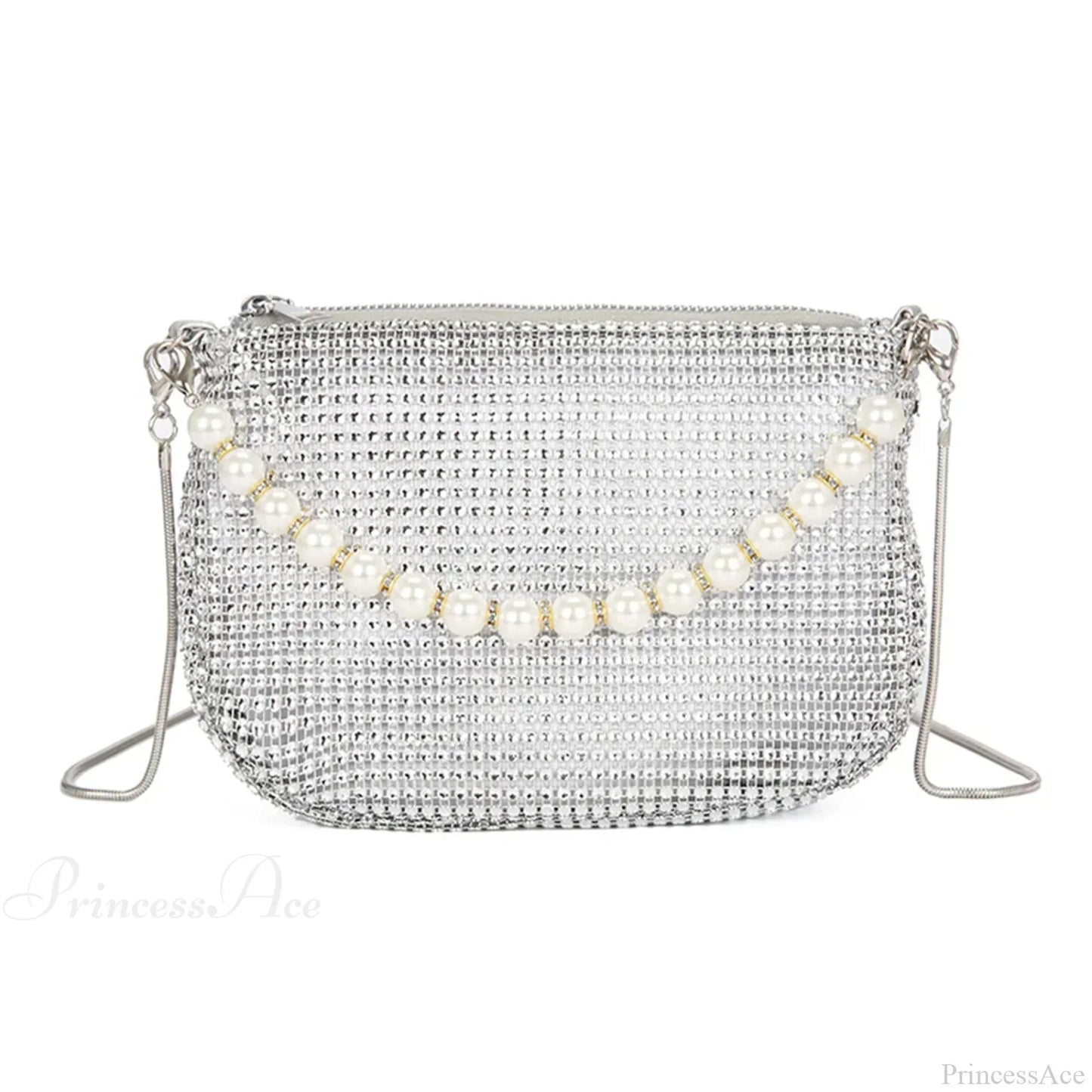 Pearl Rhinestone Delicate Shoulder Bag Party Handbag